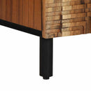 vidaXL Széf polcokkal tárolóval Barna 60 x 33 x 75 cm Tömör Mangófát
