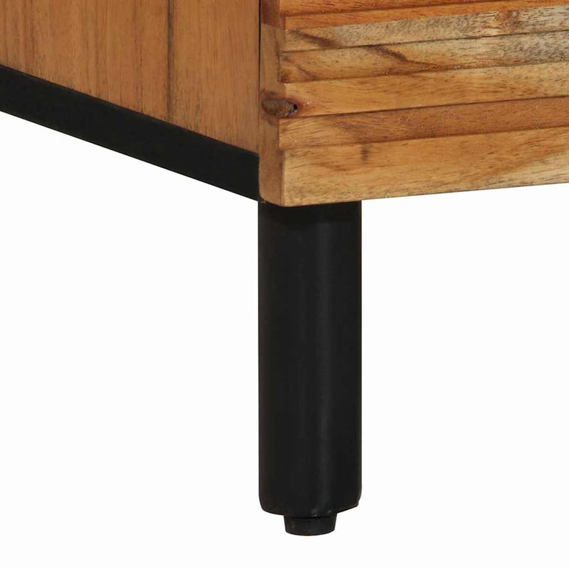 vidaXL Oldalszekrény polcokkal Barna 80 x 33 x 75 cm Tömör akácfa