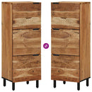 vidaXL Magasfiú polcokkal Természetes 40 x 33,5 x 110 cm Tömör Akácfa