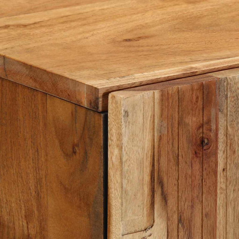 vidaXL Magas szekrény polcokkal Barna 60 x 33 x 100 cm Tömör akácfa