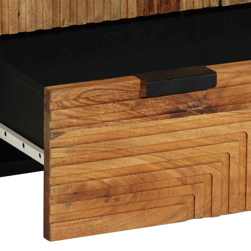 vidaXL Magas szekrény polcokkal Barna 60 x 33 x 100 cm Tömör akácfa