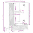 vidaXL Magasfiú fiókkal Barna 60 x 33,5 x 100 cm Tömör Mangófát