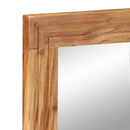 vidaXL Fürdőszobai tükör Barna 70 x 50 x 2.5 cm Üveg és tömör akácfa