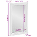 vidaXL Fürdőszobai tükör Barna 70 x 50 x 2.5 cm Üveg és tömör akácfa