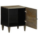 vidaXL 2 db világosszürke tömör mangófa éjjeliszekrény 40 x 33 x 46 cm