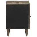 vidaXL 2 db világosszürke tömör mangófa éjjeliszekrény 40 x 33 x 46 cm