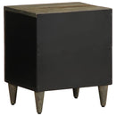 vidaXL 2 db világosszürke tömör mangófa éjjeliszekrény 40 x 33 x 46 cm