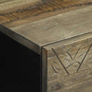 vidaXL 2 db világosszürke tömör mangófa éjjeliszekrény 40 x 33 x 46 cm