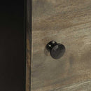 vidaXL 2 db világosszürke tömör mangófa éjjeliszekrény 40 x 33 x 46 cm