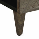 vidaXL 2 db világosszürke tömör mangófa éjjeliszekrény 40 x 33 x 46 cm