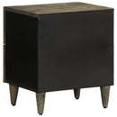 vidaXL 2 db világosszürke tömör mangófa éjjeliszekrény 40 x 33 x 46 cm