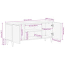 vidaXL világosszürke tömör mangófa TV-szekrény 105x33,5x46 cm