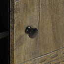 vidaXL világosszürke tömör mangófa TV-szekrény 105x33,5x46 cm