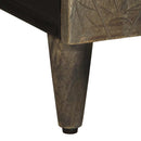 vidaXL világosszürke tömör mangófa TV-szekrény 105x33,5x46 cm