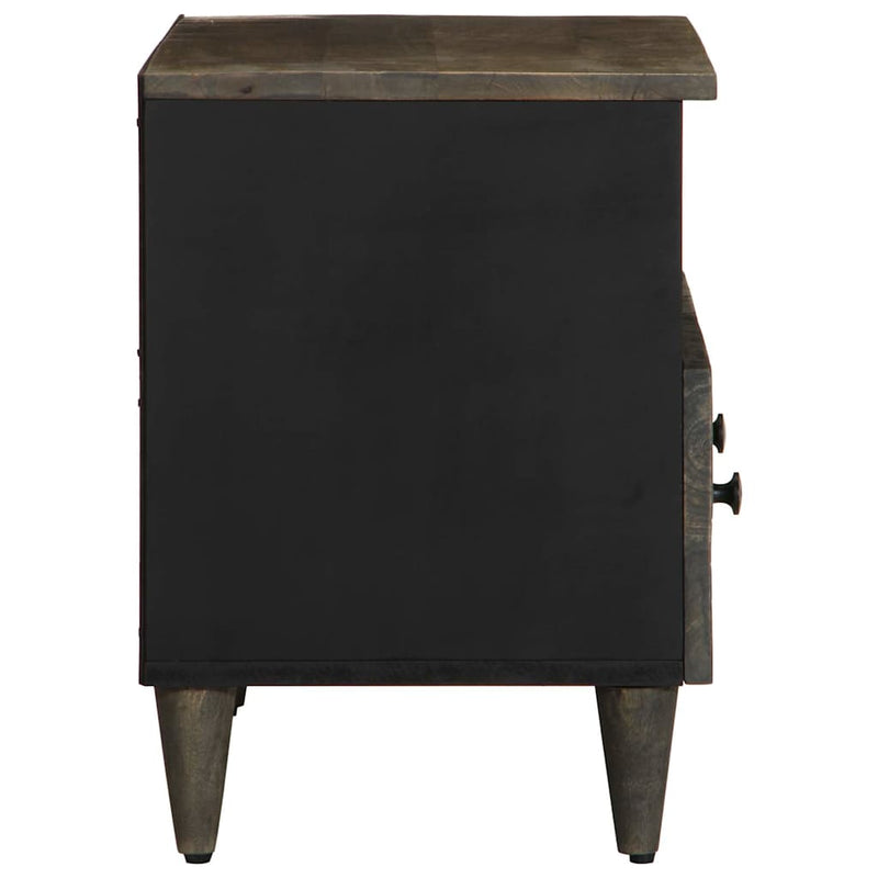 vidaXL világosszürke tömör mangófa TV-szekrény70x33,5x46 cm