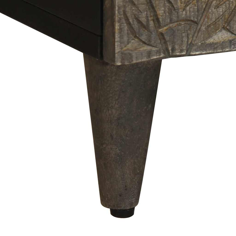vidaXL világosszürke tömör mangófa TV-szekrény70x33,5x46 cm