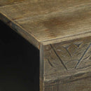 vidaXL világosszürke tömör mangófa dohányzóasztal 80 x 50 x 40 cm
