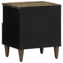 vidaXL világosszürke tömör mangófa éjjeliszekrény 40 x 33 x 46 cm