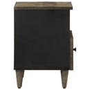 vidaXL 2 db világosszürke tömör mangófa éjjeliszekrény 40 x 33 x 46 cm