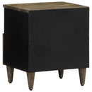 vidaXL 2 db világosszürke tömör mangófa éjjeliszekrény 40 x 33 x 46 cm