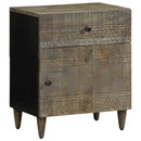 vidaXL világosszürke tömör mangófa éjjeliszekrény 50x33x60 cm