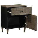 vidaXL világosszürke tömör mangófa éjjeliszekrény 50x33x60 cm