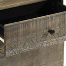 vidaXL világosszürke tömör mangófa éjjeliszekrény 50x33x60 cm