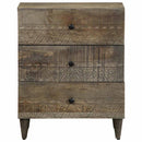 vidaXL világosszürke tömör mangófa éjjeliszekrény 50x33x60 cm