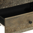 vidaXL világosszürke tömör mangófa éjjeliszekrény 50x33x60 cm