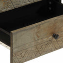 vidaXL világosszürke tömör mangófa éjjeliszekrény 50x33x60 cm