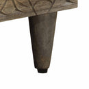 vidaXL világosszürke tömör mangófa éjjeliszekrény 50x33x60 cm