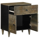 vidaXL világosszürke tömör mangófa éjjeliszekrény 50x33x60 cm