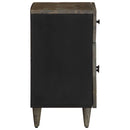 vidaXL világosszürke tömör mangófa éjjeliszekrény 50x33x60 cm