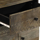 vidaXL világosszürke tömör mangófa éjjeliszekrény 50x33x60 cm