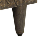 vidaXL világosszürke tömör mangófa éjjeliszekrény 50x33x60 cm