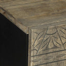 vidaXL világosszürke tömör mangófa TV-szekrény 105x33,5x46 cm