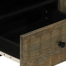 vidaXL világosszürke tömör mangófa TV-szekrény 105x33,5x46 cm