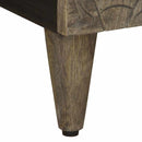 vidaXL világosszürke tömör mangófa TV-szekrény 105x33,5x46 cm