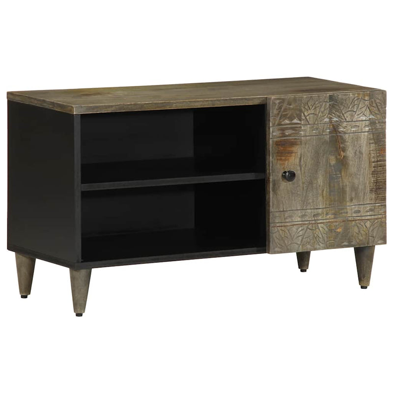 vidaXL világosszürke tömör mangófa TV-szekrény 80x31,5x46 cm