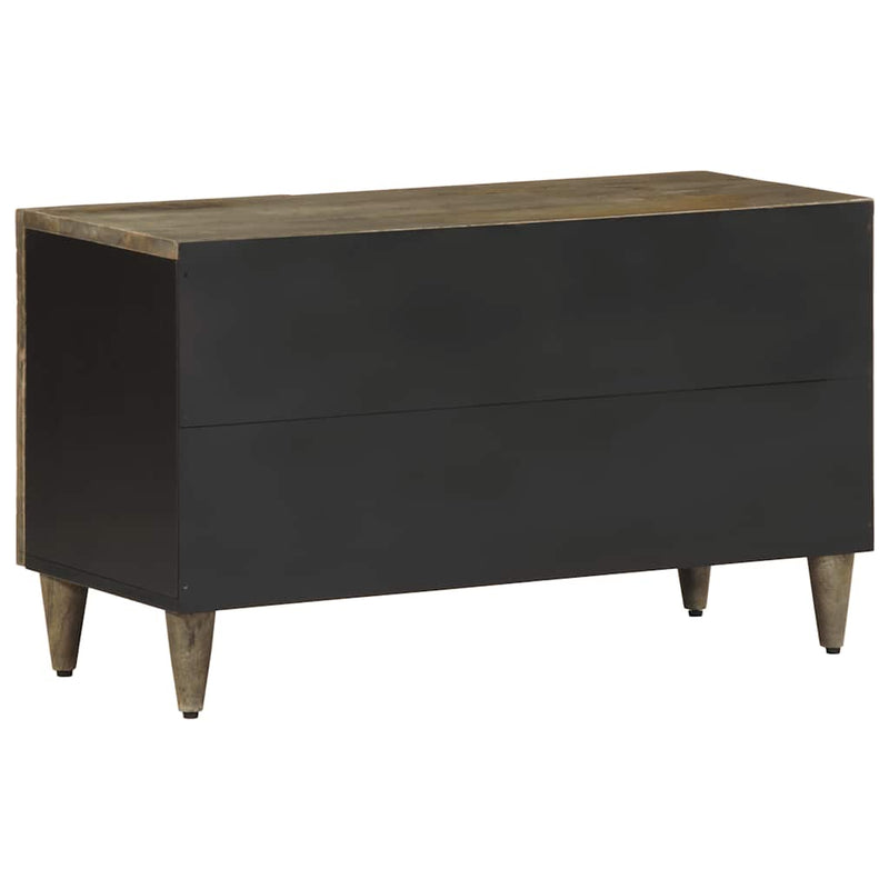 vidaXL világosszürke tömör mangófa TV-szekrény 80x31,5x46 cm
