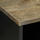 vidaXL világosszürke tömör mangófa TV-szekrény 80x31,5x46 cm