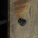 vidaXL világosszürke tömör mangófa TV-szekrény 80x31,5x46 cm