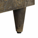 vidaXL világosszürke tömör mangófa TV-szekrény 80x31,5x46 cm