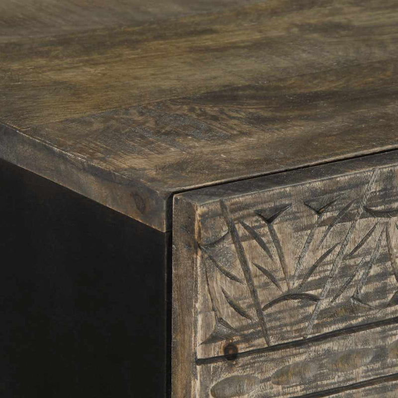 vidaXL tömör mangófa magasszekrény 60x33x100 cm