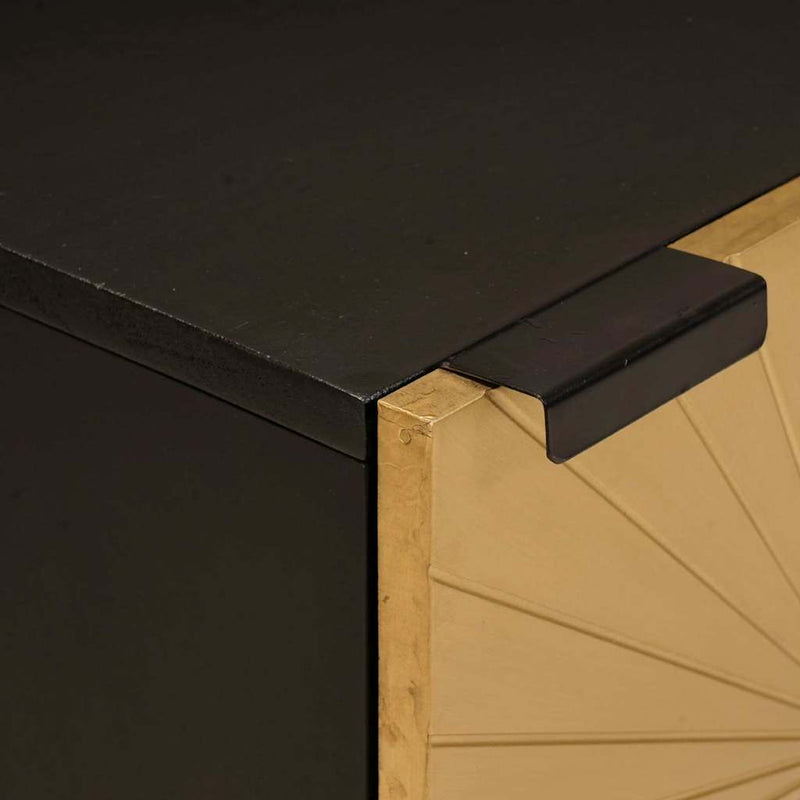 vidaXL Éjjeli asztal Fekete és Arany 40 x 33.5 x 46 cm