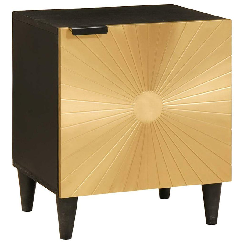 vidaXL Éjjeli asztal Fekete és Arany 40 x 33.5 x 46 cm