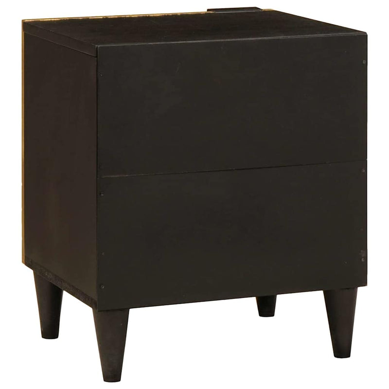 vidaXL Éjjeli asztal Fekete és Arany 40 x 33.5 x 46 cm