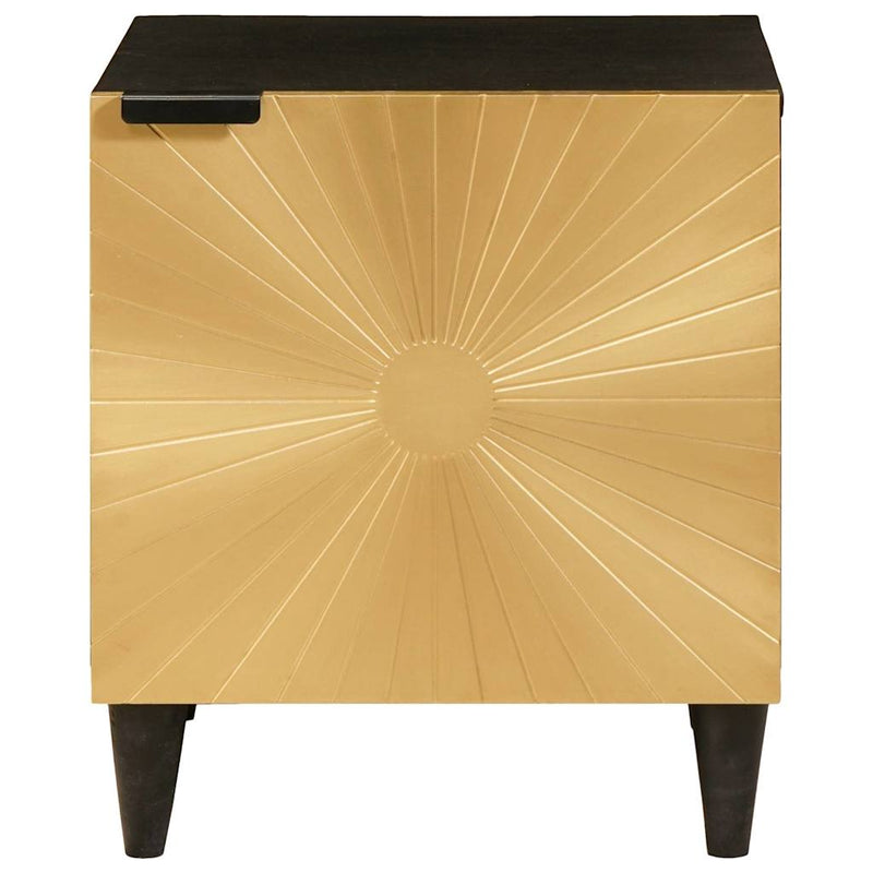 vidaXL Éjjeli asztal Fekete és Arany 40 x 33.5 x 46 cm