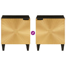 vidaXL Éjjeli asztal 2 pcs Fekete és Arany 40 x 33.5 x 46 cm