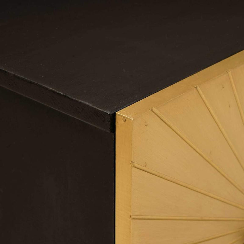 vidaXL Éjjeli asztal fiókkal 2 pcs Fekete és Arany 40 x 33.5 x 46 cm